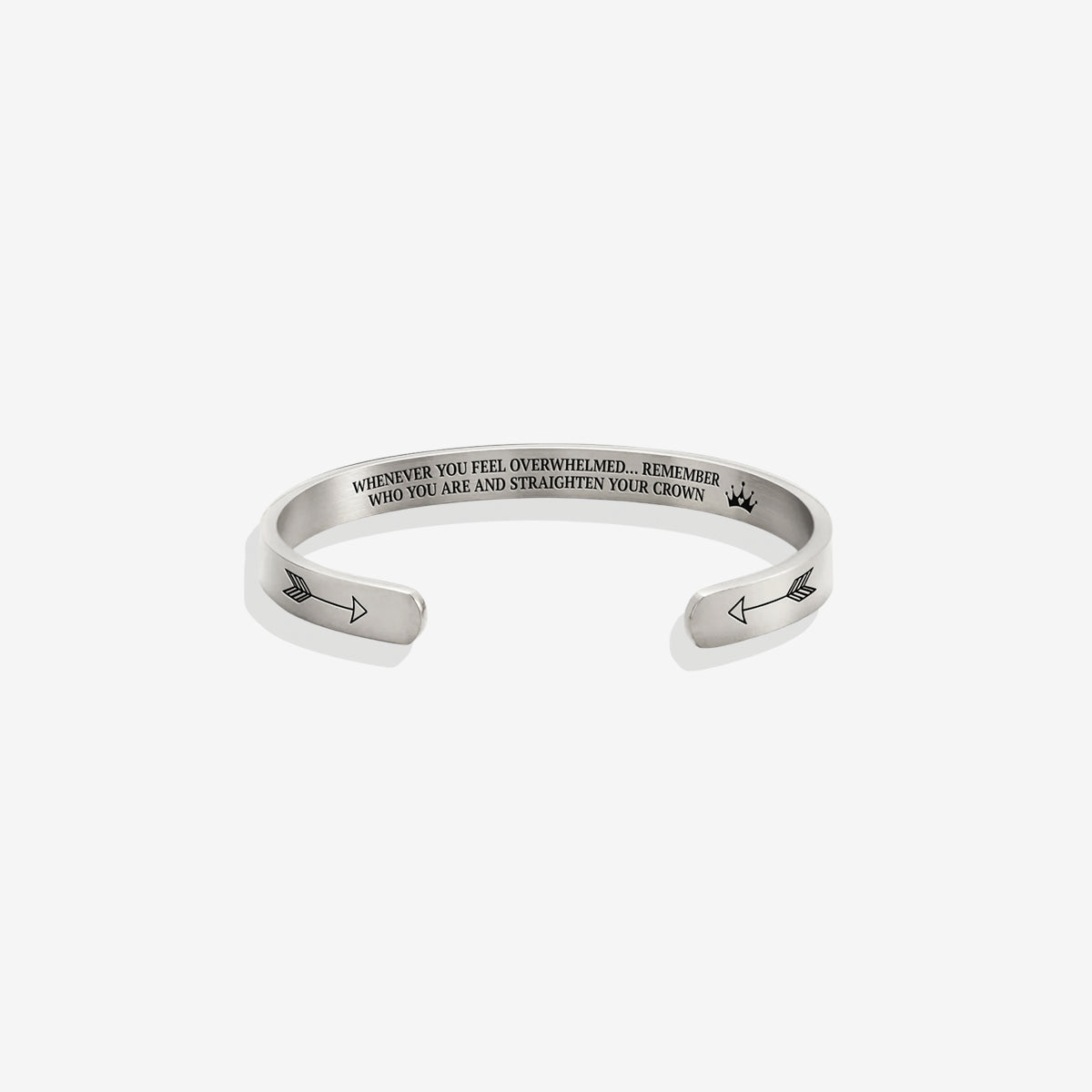 Souviens-toi de qui tu es et redresse ta couronne Bracelet manchette personnalisable 