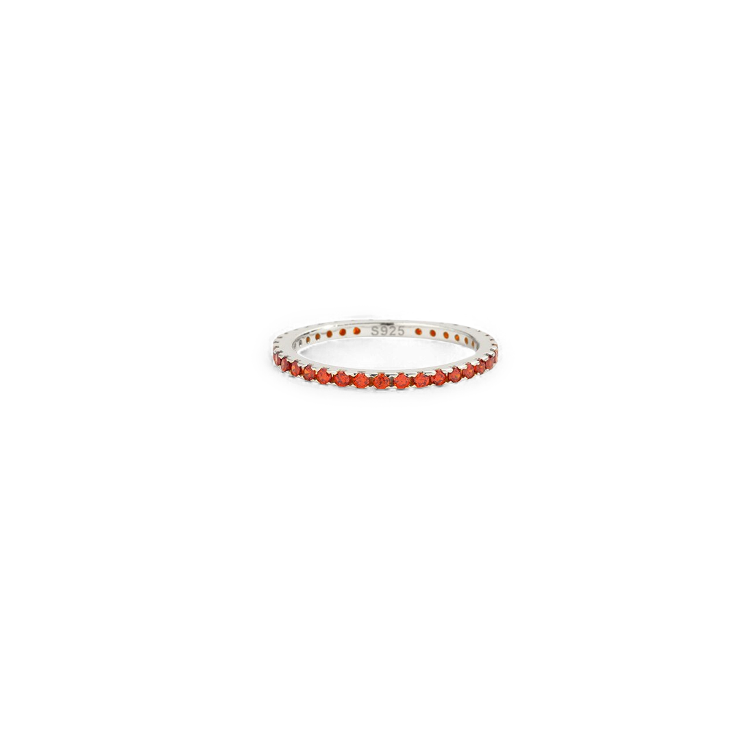 Bague d'éternité empilable avec pierre de naissance