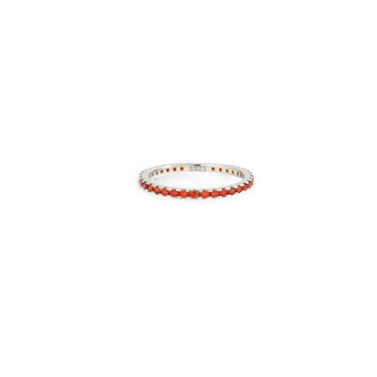 Bague d'éternité empilable avec pierre de naissance