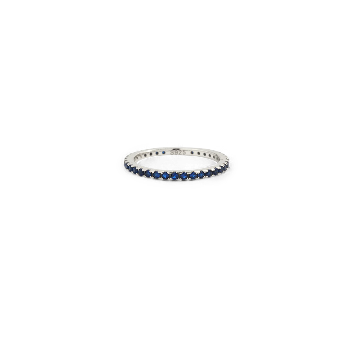Bague d'éternité empilable avec pierre de naissance