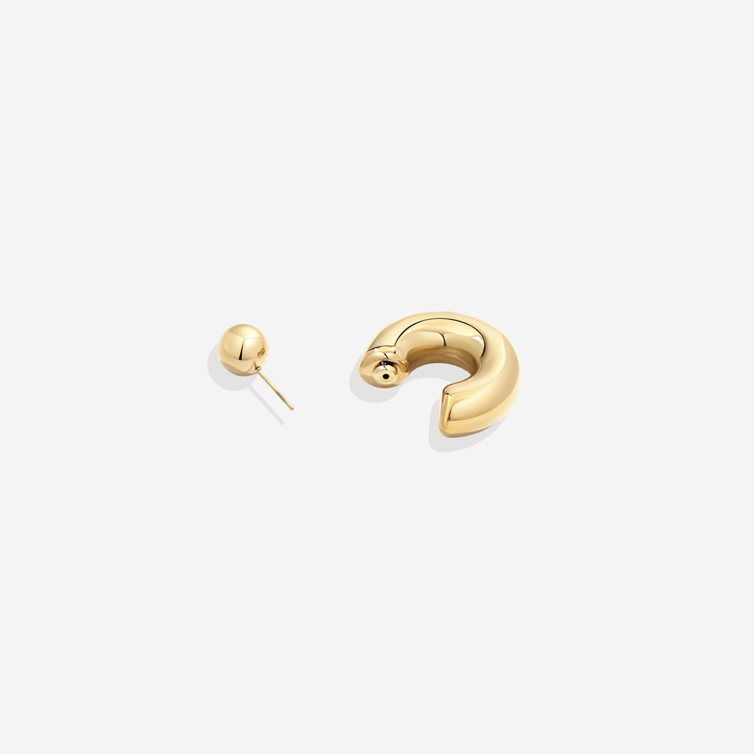 Boucles d'oreilles créoles réversibles