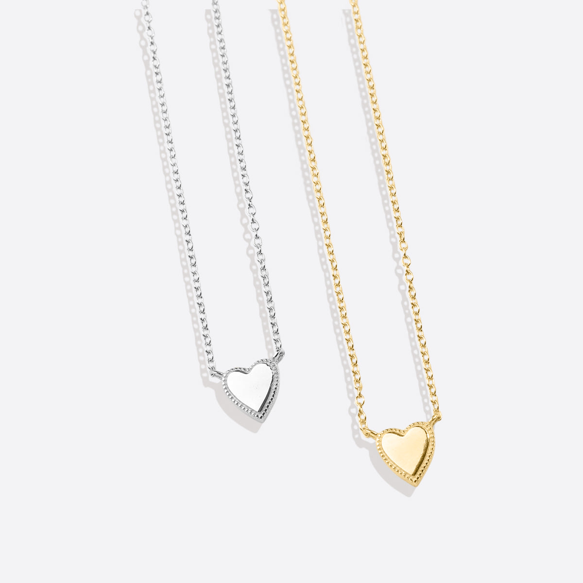 Collier empilable en forme de petit cœur