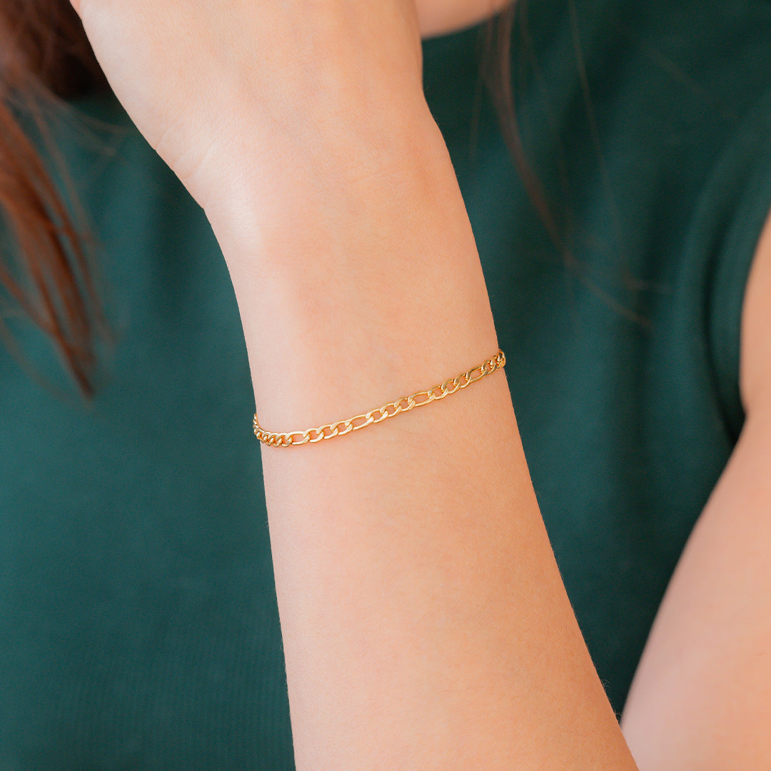 Bracelet chaîne Figaro essentiel