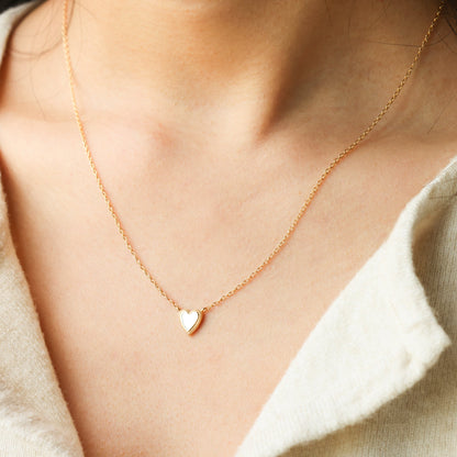 Collier empilable en forme de petit cœur