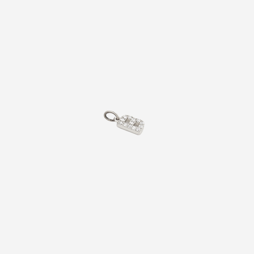 Dainty Pave Initial Charm
