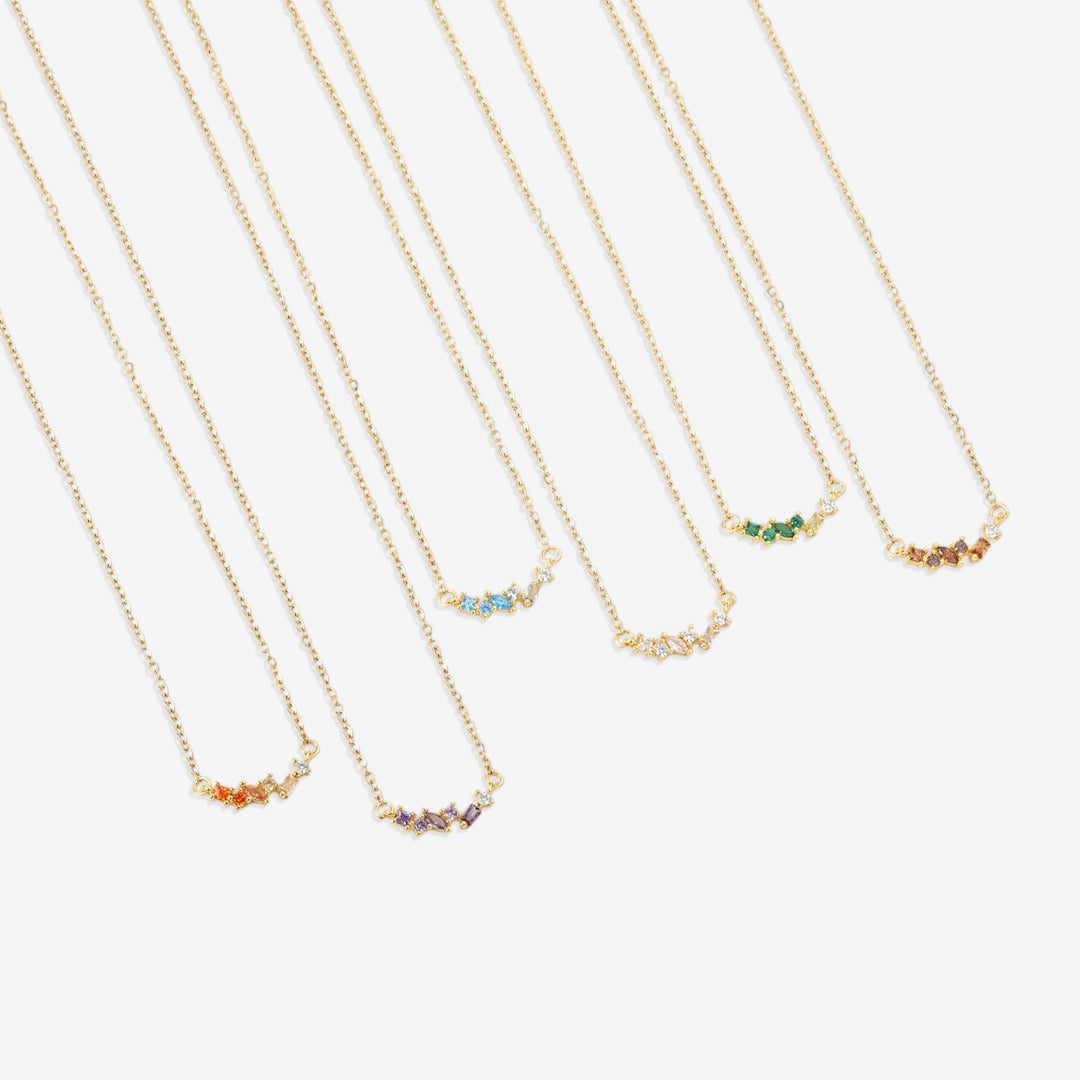 Collier avec pierre de naissance ombrée
