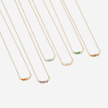 Collier avec pierre de naissance ombrée