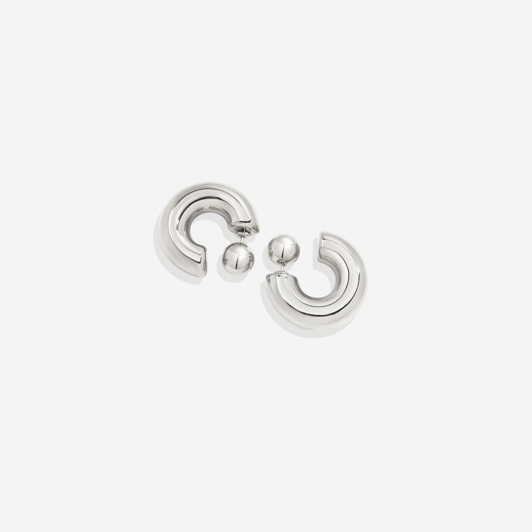 Boucles d'oreilles créoles réversibles