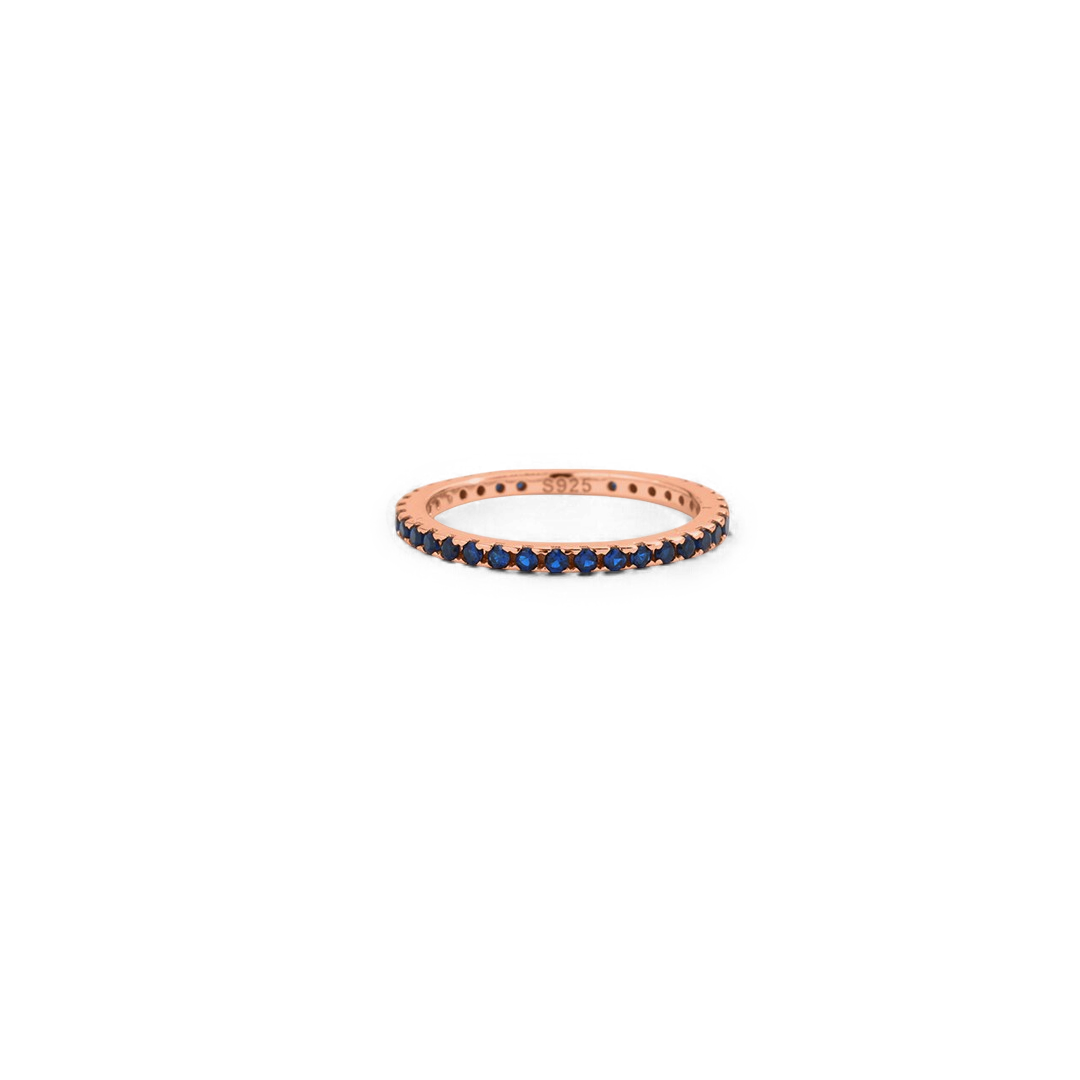 Bague d'éternité empilable avec pierre de naissance