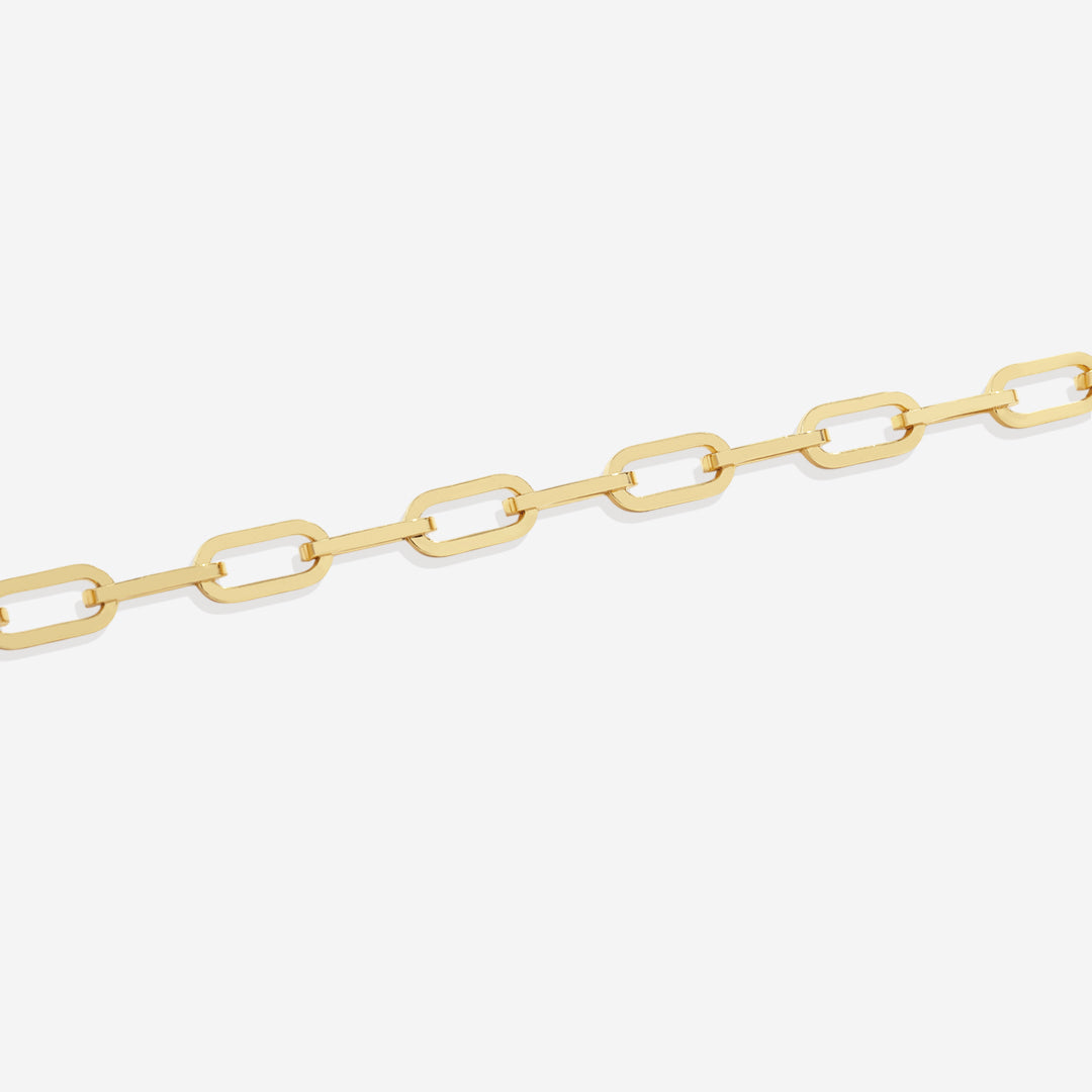 Bracelet chaîne trombone à maillons ouverts