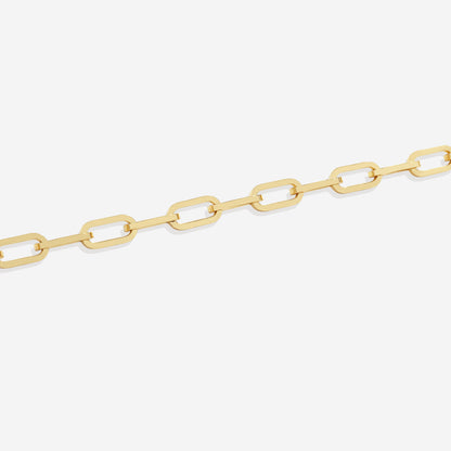 Bracelet chaîne trombone à maillons ouverts