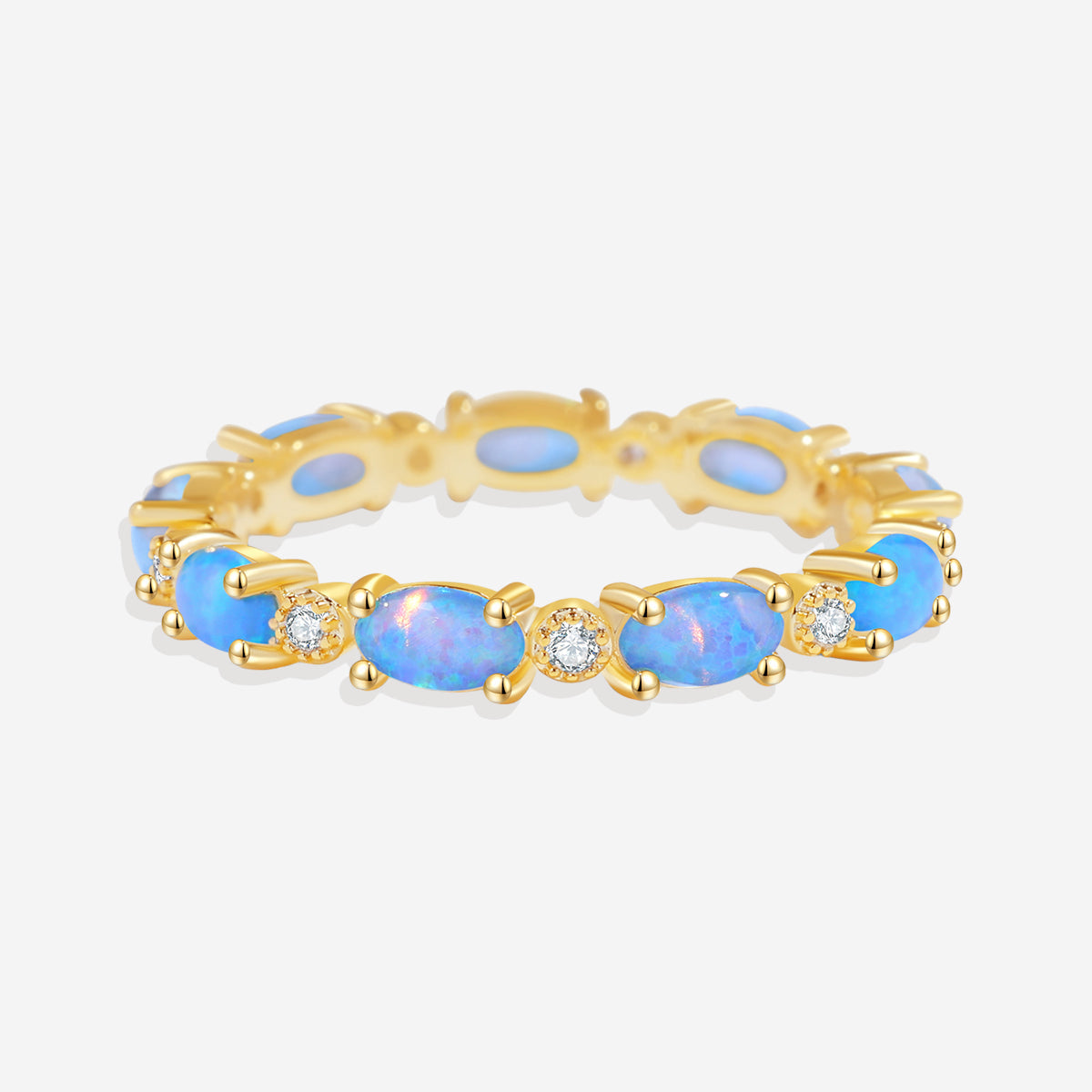 Bague d'éternité en opale de feu