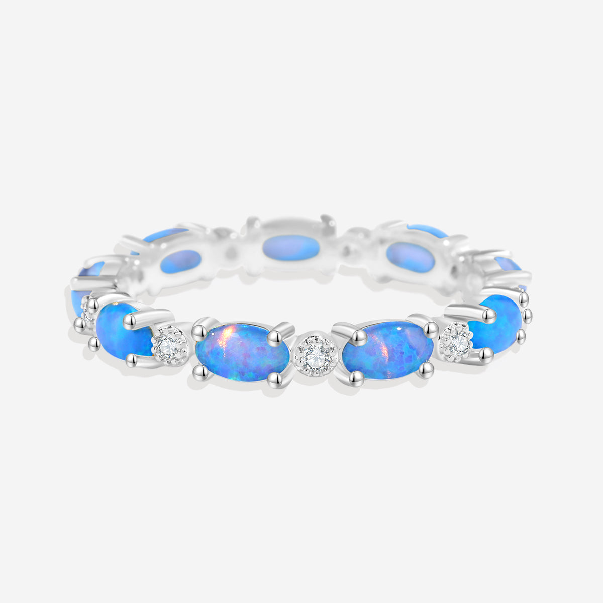 Bague d'éternité en opale de feu