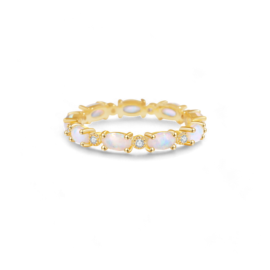 Bague d'éternité en opale de feu