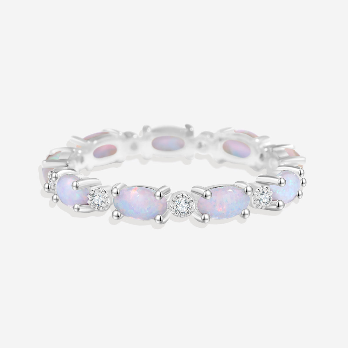 Bague d'éternité en opale de feu