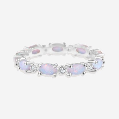Bague d'éternité en opale de feu