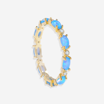 Bague d'éternité en opale de feu