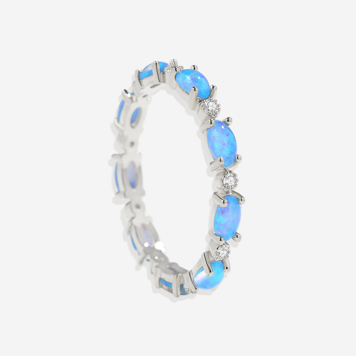 Bague d'éternité en opale de feu