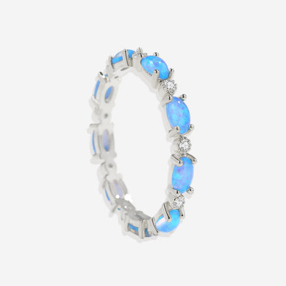 Bague d'éternité en opale de feu