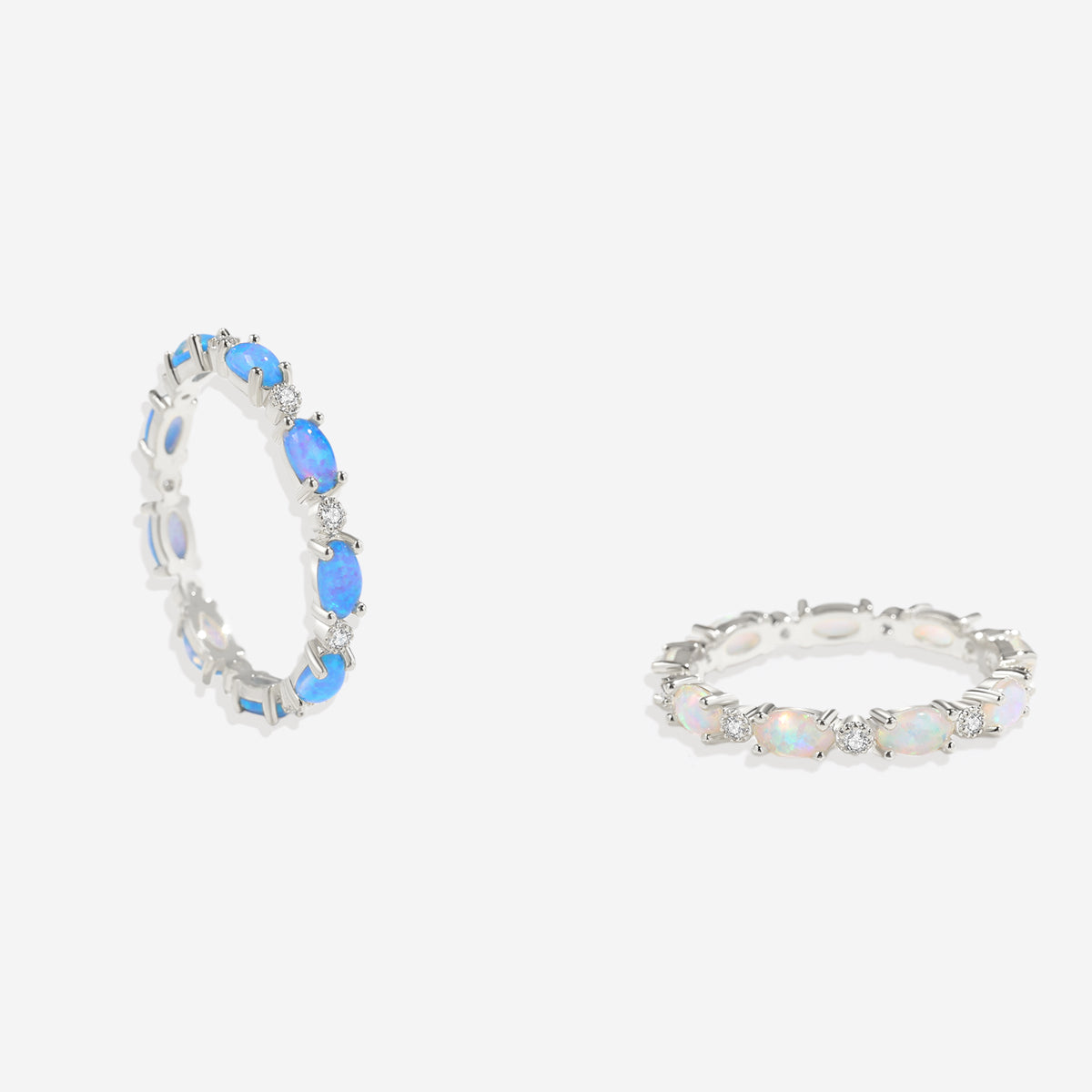 Bague d'éternité en opale de feu