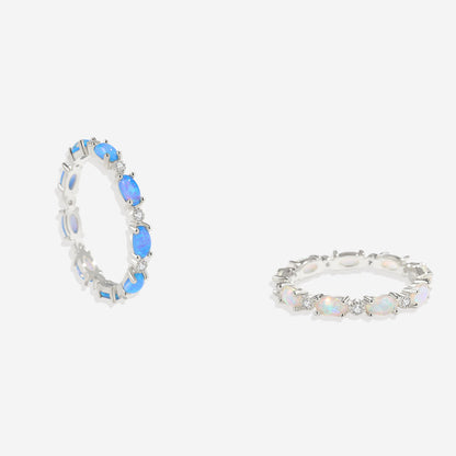 Bague d'éternité en opale de feu