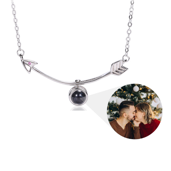 Amors Pfeil-Halskette mit verstecktem Foto