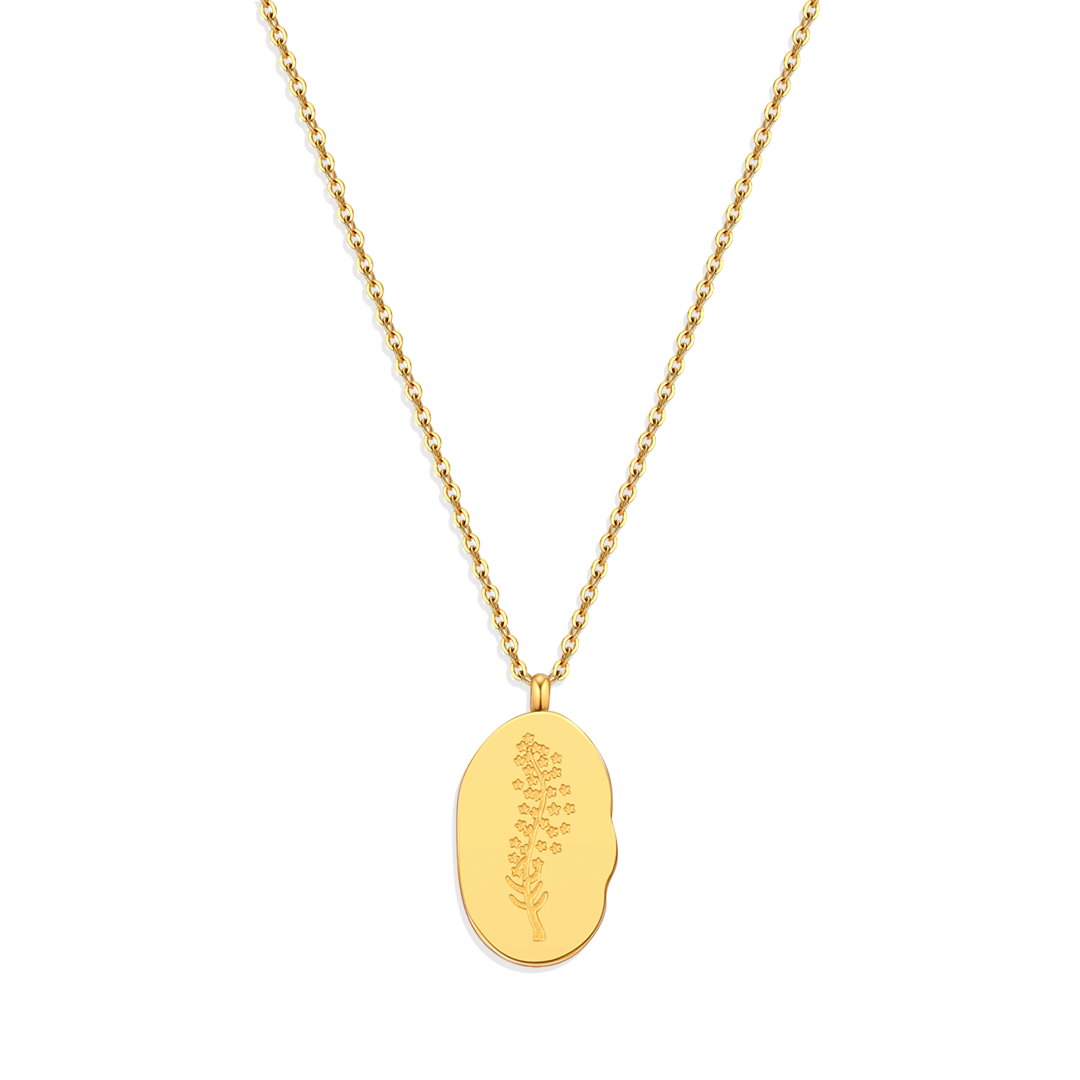 Collier pendentif fleur de naissance en or
