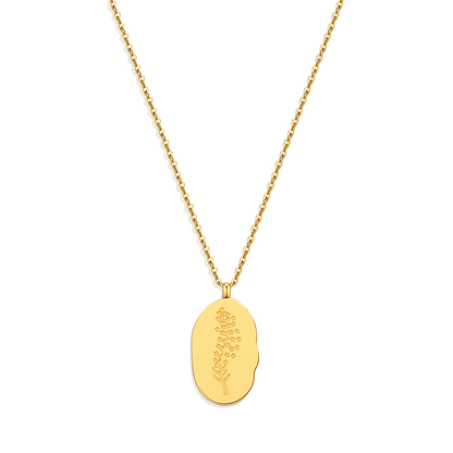 Collier pendentif fleur de naissance en or