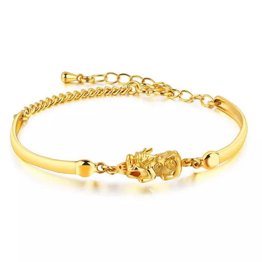 Gold Pixiu Wealth Bracelet