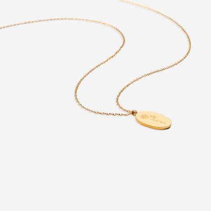 Collier pendentif fleur de naissance en or