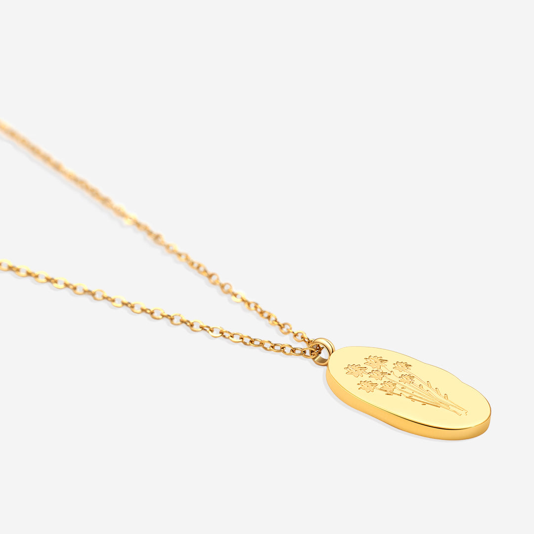 Collier pendentif fleur de naissance en or