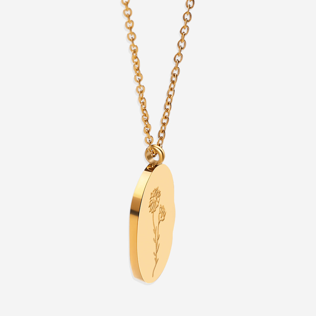 Collier pendentif fleur de naissance en or