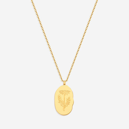 Collier pendentif fleur de naissance en or
