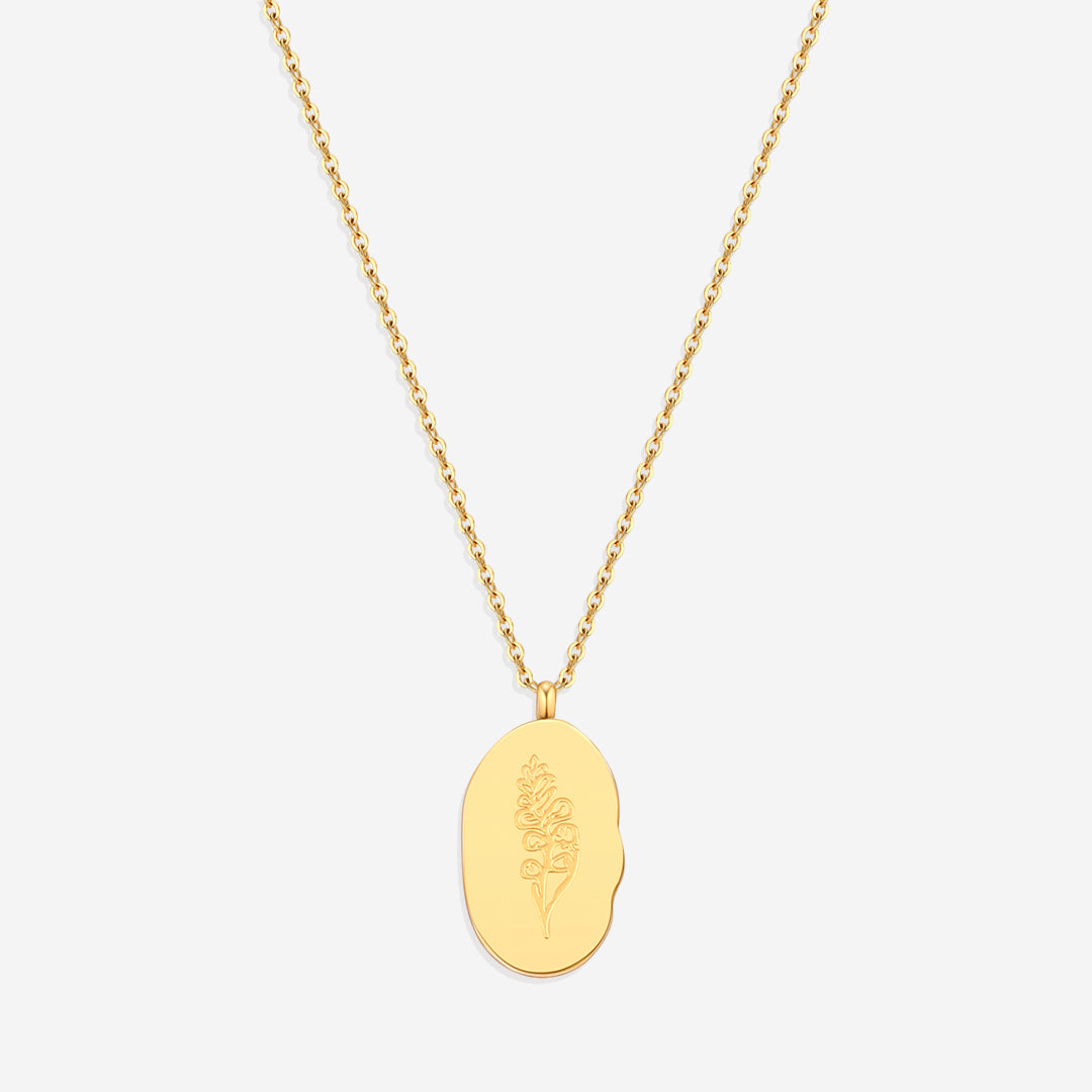 Collier pendentif fleur de naissance en or