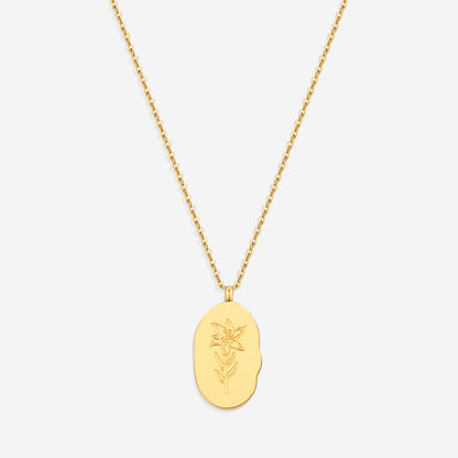 Collier pendentif fleur de naissance en or