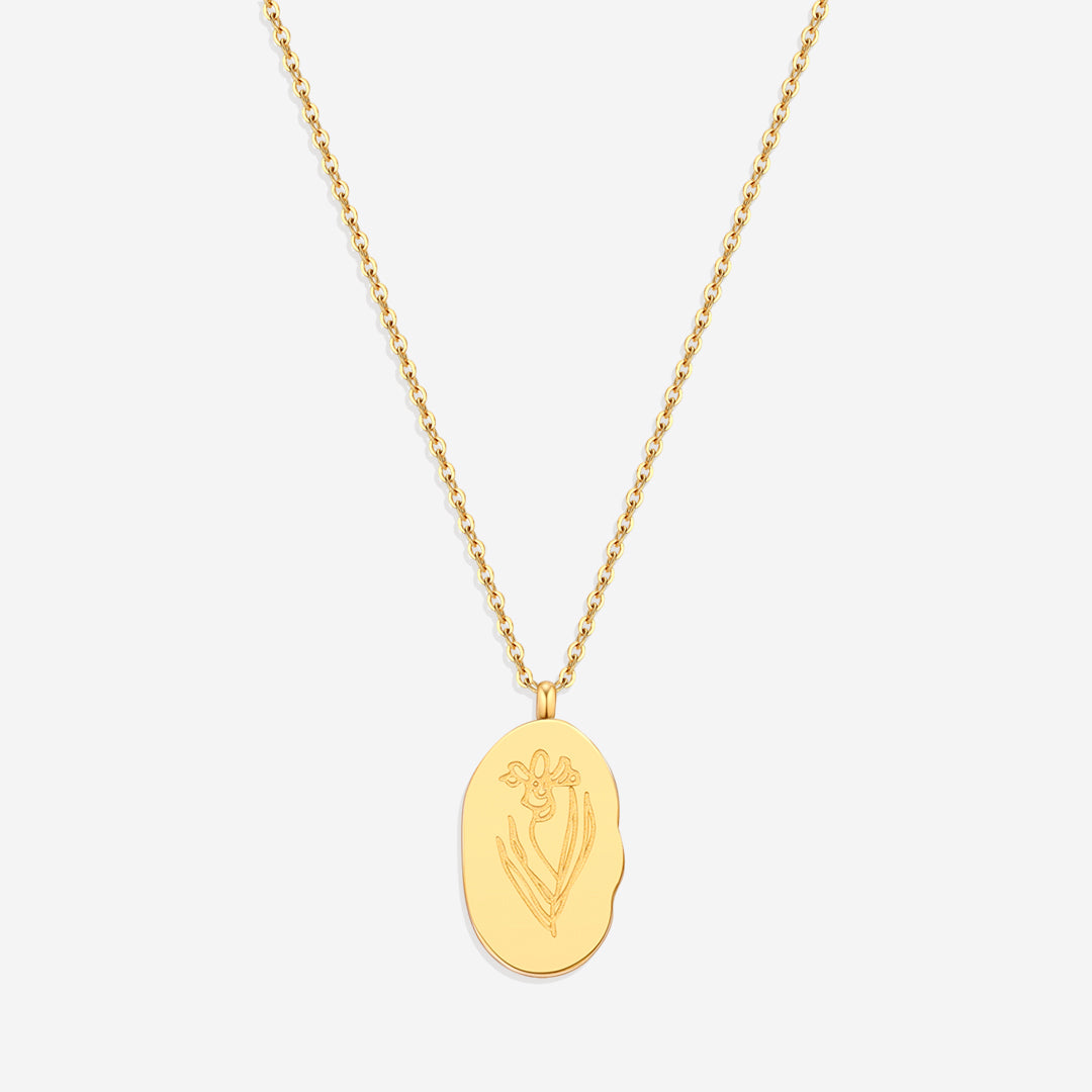 Collier pendentif fleur de naissance en or