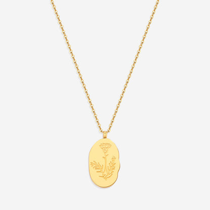 Collier pendentif fleur de naissance en or