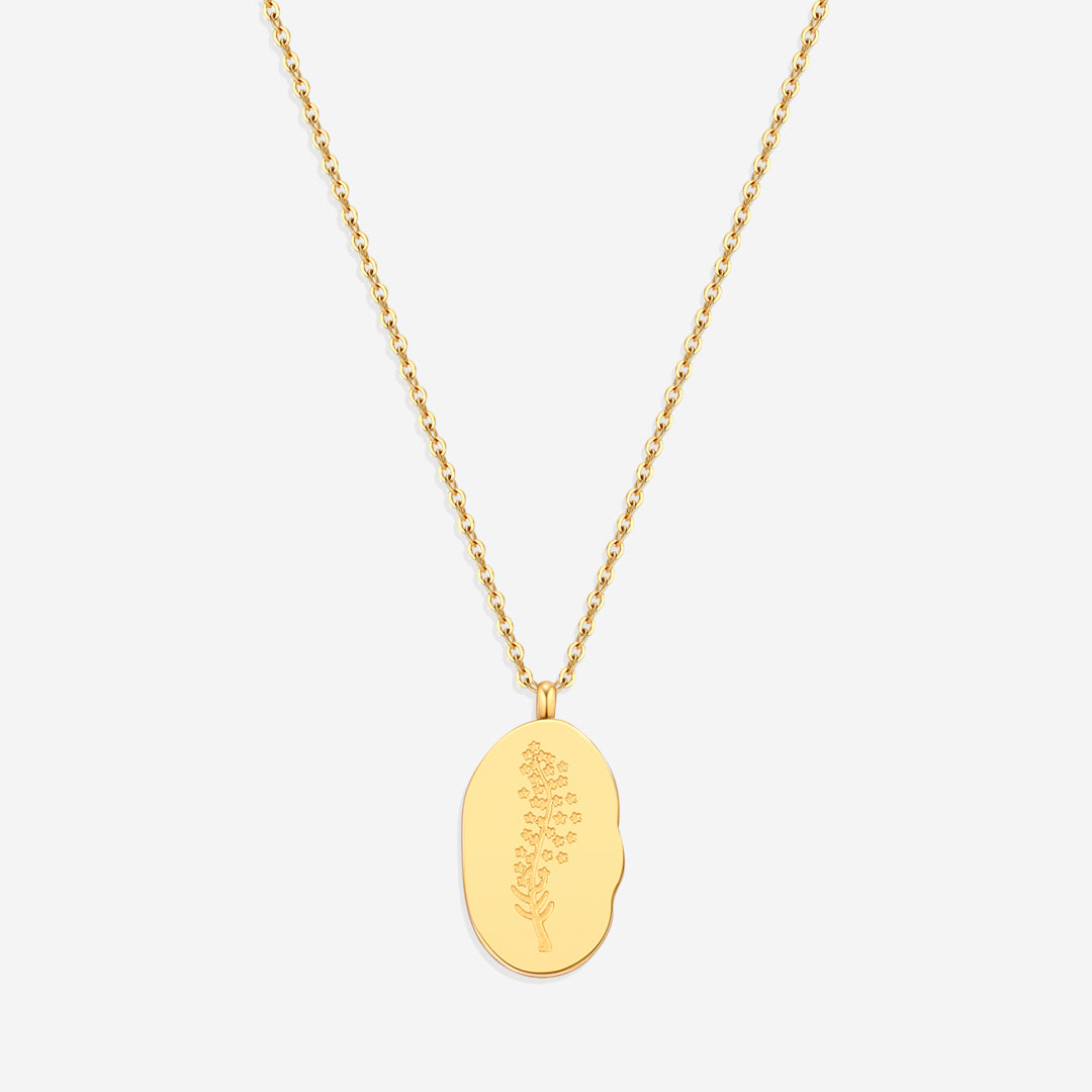 Collier pendentif fleur de naissance en or