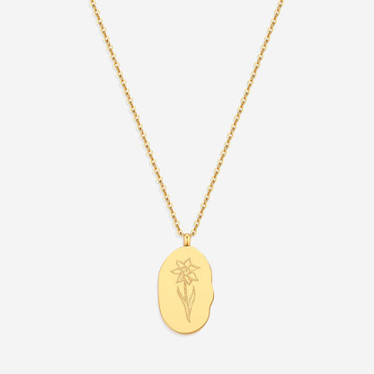 Collier pendentif fleur de naissance en or