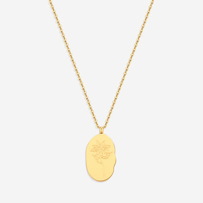 Collier pendentif fleur de naissance en or