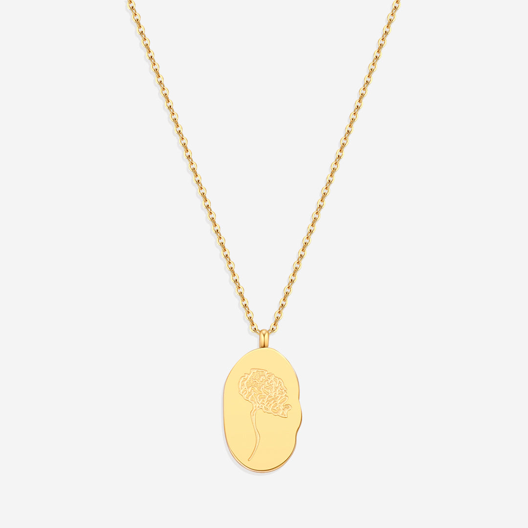 Collier pendentif fleur de naissance en or