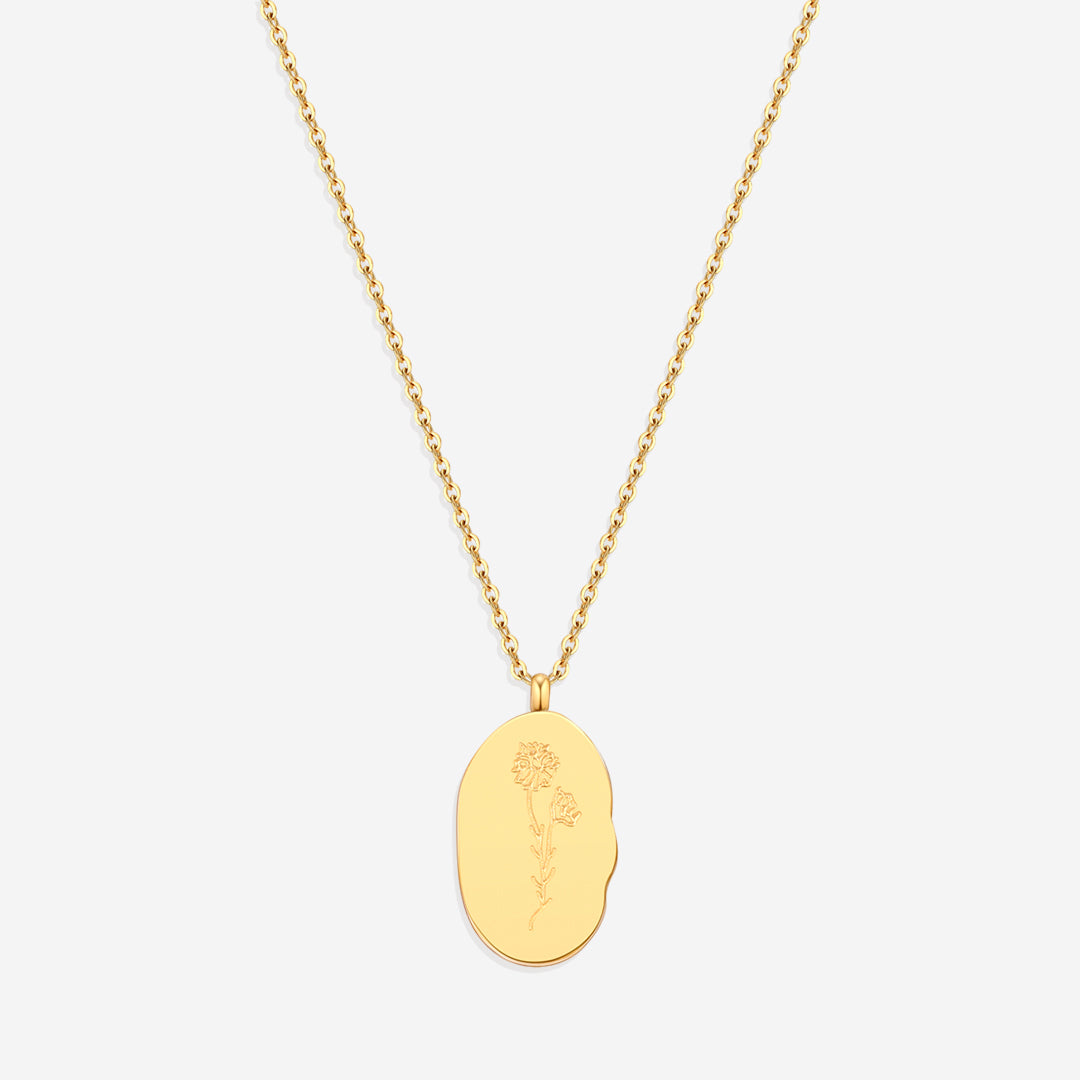 Collier pendentif fleur de naissance en or