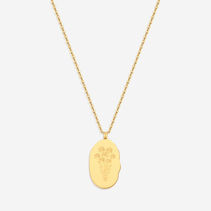 Collier pendentif fleur de naissance en or