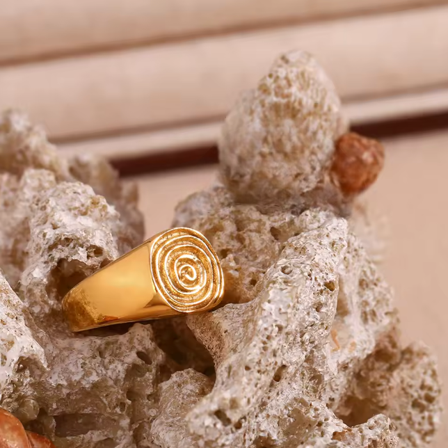 Gold Ring Stainless Steel Jewelry