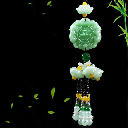 Green Jade Car Hanging Charm