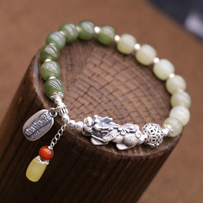 Green Jade Pixiu Fortune Bracelet
