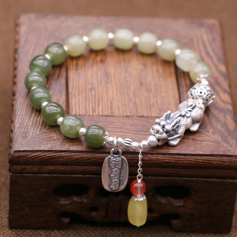 Green Jade Pixiu Fortune Bracelet