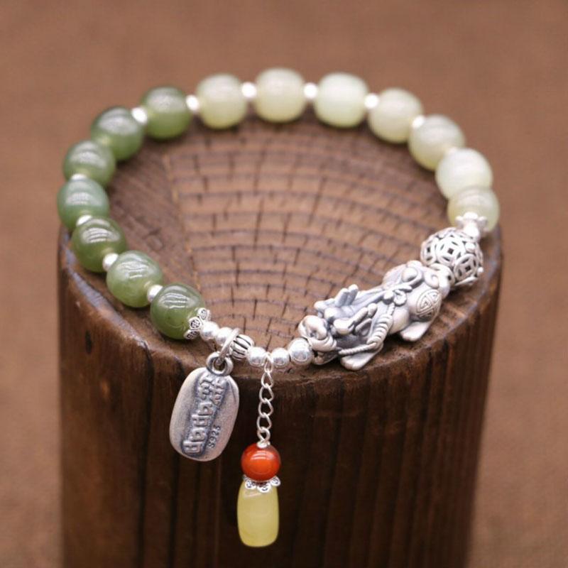 Green Jade Pixiu Fortune Bracelet