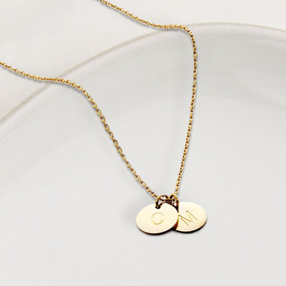 Collier délicat avec disque initial