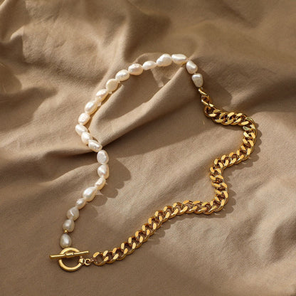Collier de perles demi-chaîne